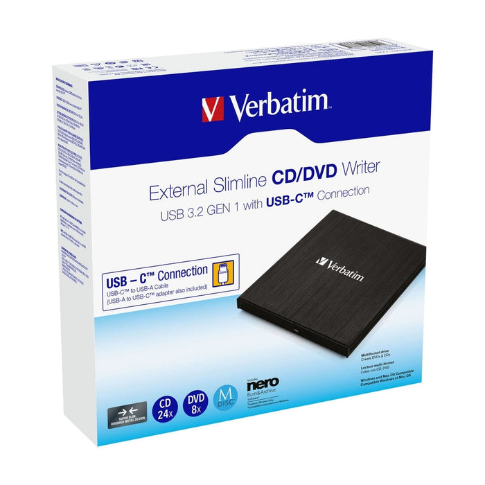 Оптично устройство Verbatim External Slimline CD/DVD Writer