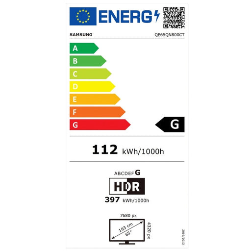 Телевизор Samsung 65 65QN800C 8K QLED SmartTV WiFi6 LAN