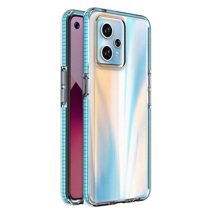 Разопакован Силиконов кейс Spring Case за Realme 9 Pro+ / Realme 9, със светлосиня рамка
