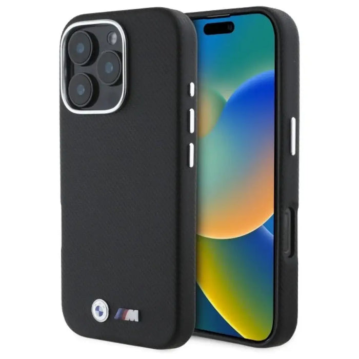 Метален калъф за iPhone 16 Pro Max BMW M Edition с обвивка