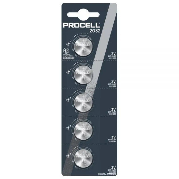 Бутонна батерия DURACELL PROCELL CR2032 3V 5 бр. в блистер