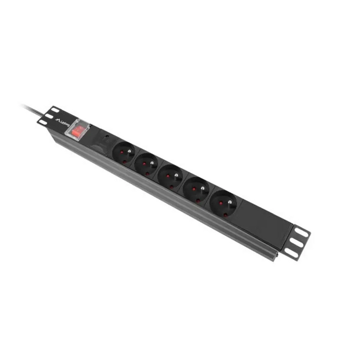 Lanberg разпределителен блок (pdu) 19’’ 1U 16a 2m 5x