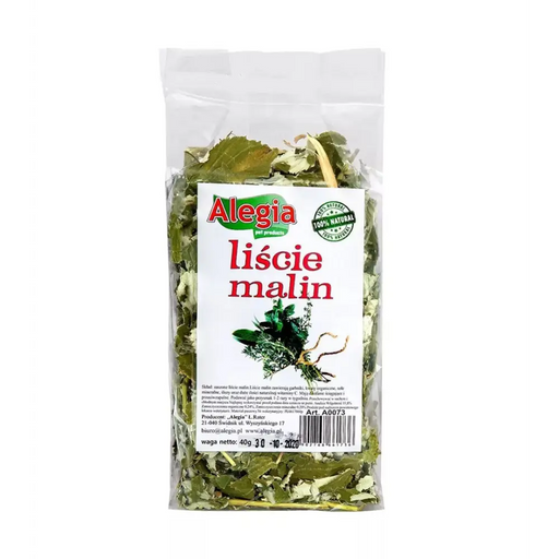 АЛЕГИЯ Малинови листа - лакомство за гризачи и зайци - 40гр