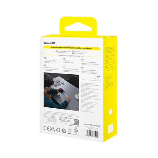 Кабел за бързо зареждане Baseus Gem USB to IP 2.4A 2 м Лилав