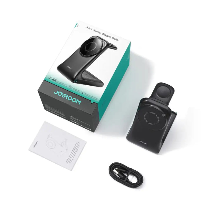 Безжично зарядно устройство Joyroom JR-W15 3 в 1 зарядна