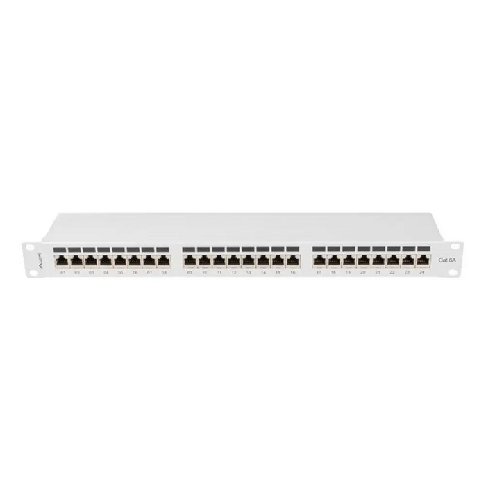 Пач панел Lanberg 24 порта 1U 19’’ CAT.6a ftp с кабелен