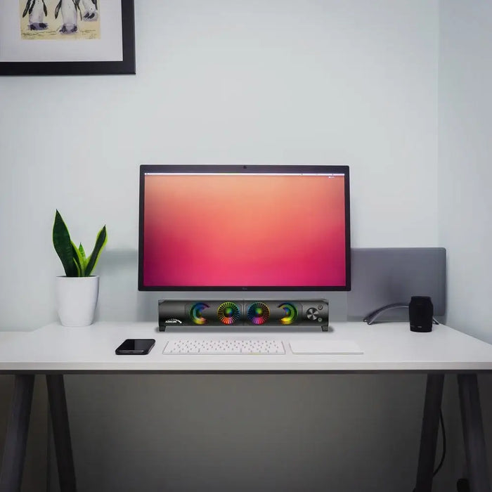 2 в 1 PC високоговорител Soundbar Компютър RGB LED