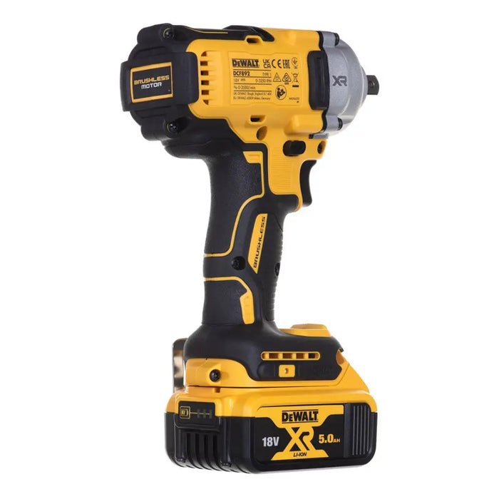 АКУМУЛАТОРЕН БЕЗЧЕТКОВ ГАЙКОВЕРТ DEWALT DCF892P2T-QW 18 V