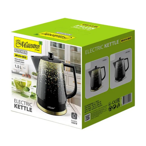 Керамична електрическа кана MAESTRO MR-074-GOLD