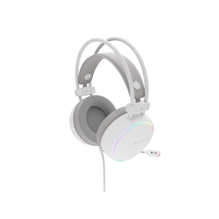 Слушалки Genesis Neon 613 G2 с микрофон RGB осветление Бяло