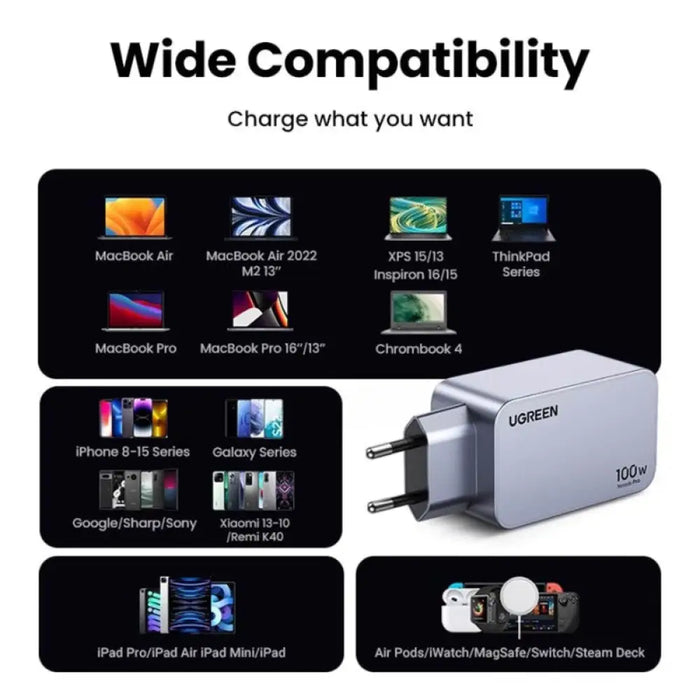 УНИВЕРСАЛНО ЗАРЯДНО УСТРОЙСТВО X757 220V 2xUSB-C 1xUSB A