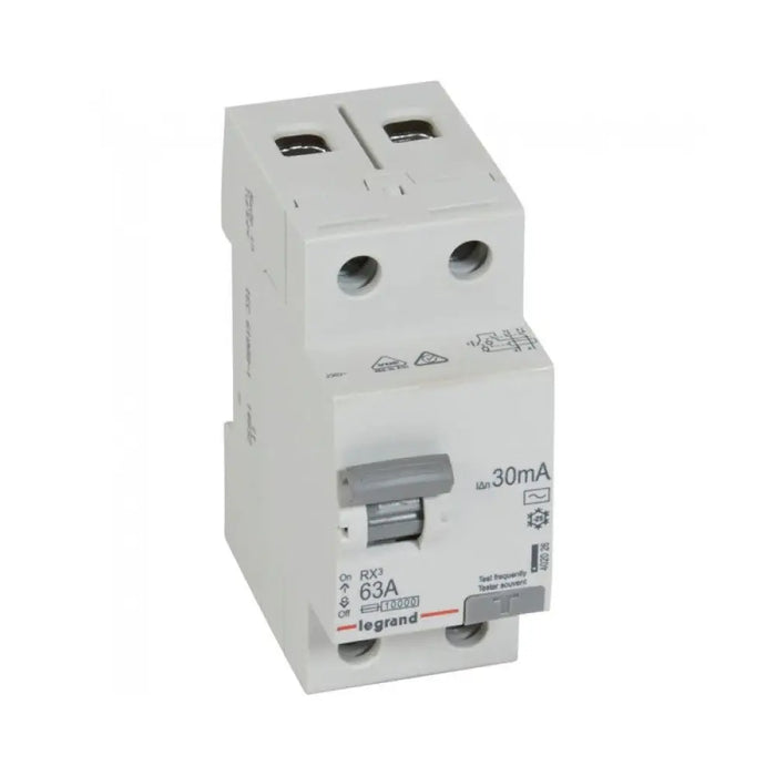 ДЕФЕКТНОТОКОВА ЗАЩИТА RX-3 2Р 63А 30mA 6kA LEGRAND