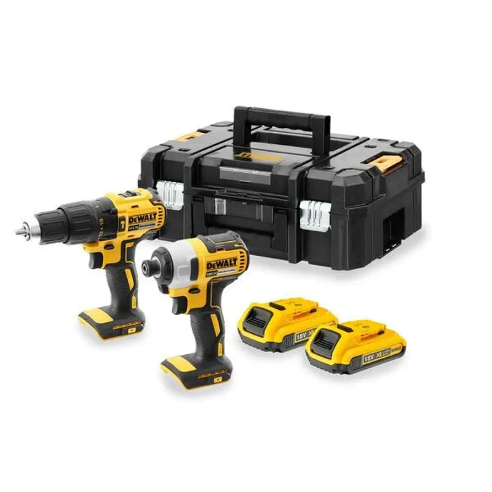 АКУМУЛАТОРЕН БЕЗЧЕТКОВ КОМПЛЕКТ DEWALT DCK2060D2T-QW 18 V