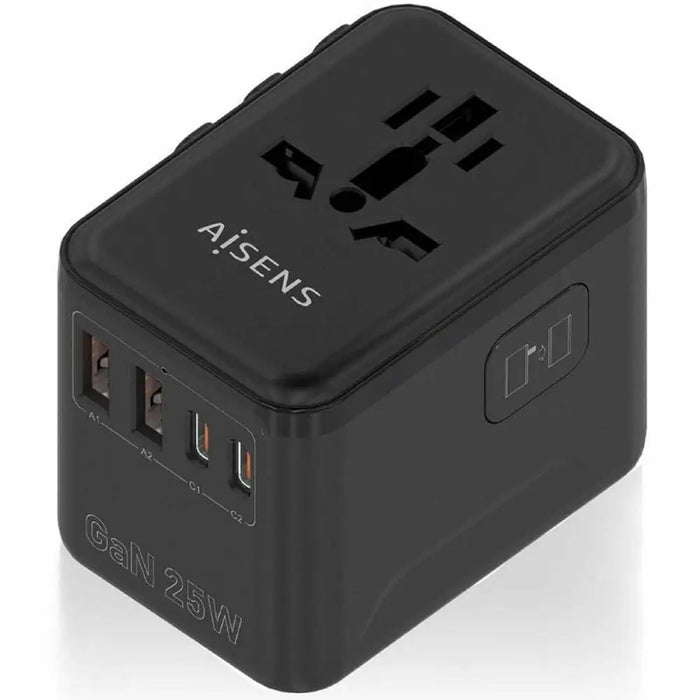 Зарядно за стена Aisens ASPS-2A2C08-BK 25 W Черен