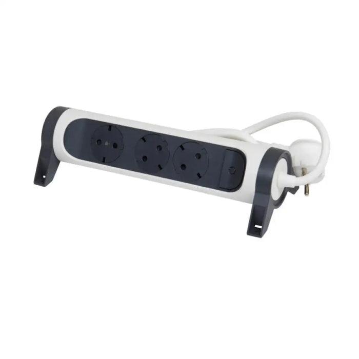 РАЗКЛОНИТЕЛ 3х ШУКО ВЪРТЯЩ СЕ С КАБЕЛ 1,5м LEGRAND - БЯЛ/СИВ