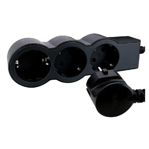 РАЗКЛОНИТЕЛ 3х ШУКО С КАБЕЛ 3м LEGRAND - ЧЕРНО/СИВ