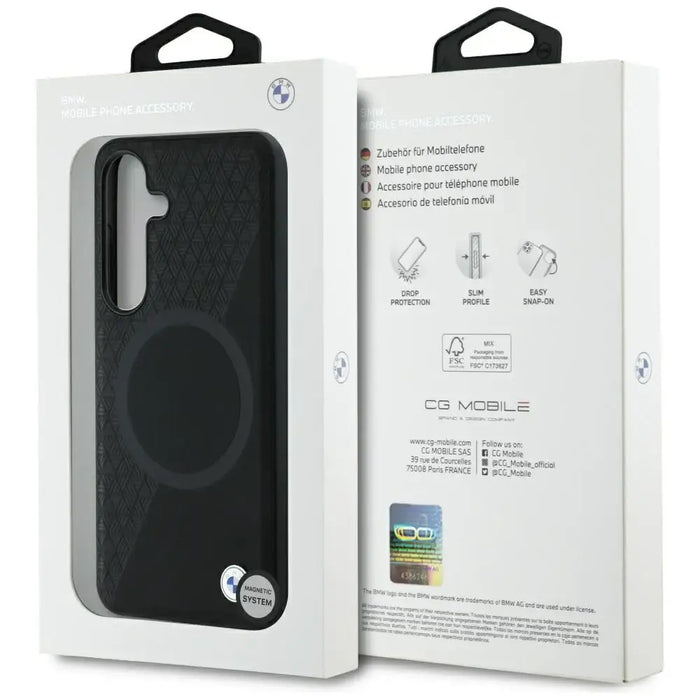 Кожен калъф MagSafe с половин текстура BMW за Samsung