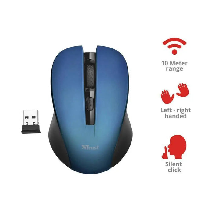 Мишка Trust MYDO SILENT BLUE
