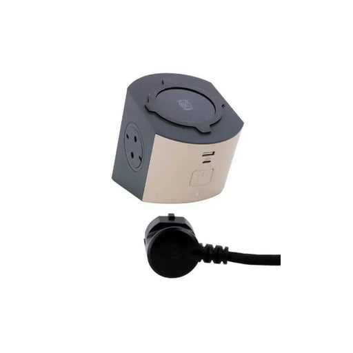 РАЗКЛОНИТЕЛ 2х ШУКО + БЕЗЖИЧНО ЗАРЕЖДАНЕ + USB A + C КАБЕЛ