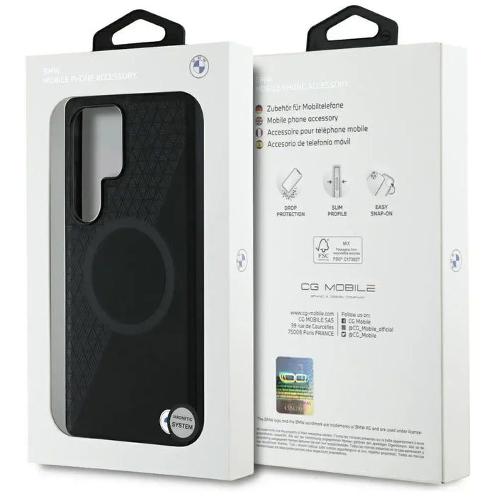 Кожен калъф MagSafe с половин текстура BMW за Samsung