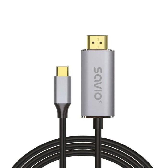 Кабел USB-C към HDMI 2.0B 2 м сребрист / черен златни