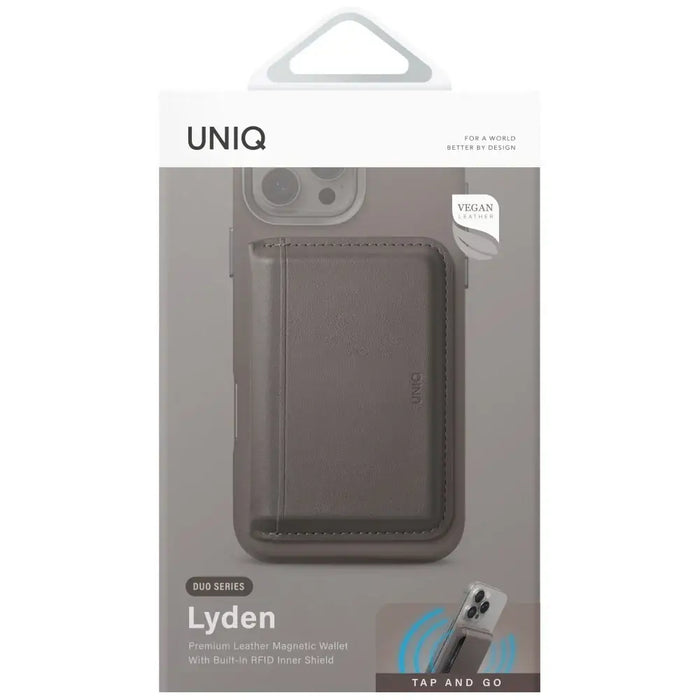 Uniq Lyden DS RFID магнитен портфейл със стойка за телефон