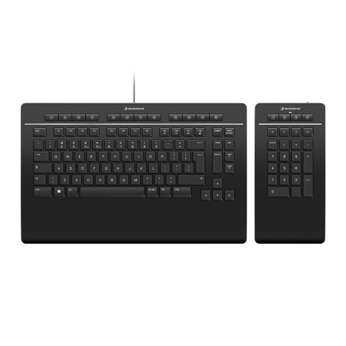 Клавиатура 3Dconnexion Keyboard Pro with Numpad Черен Испанска Qwerty