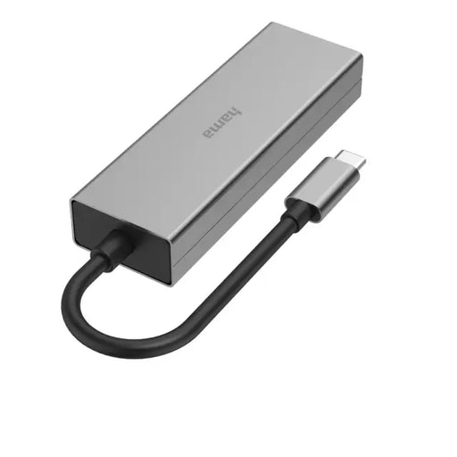 4-портов хъб USB-C HAMA 2 x USB-A USB-C LAN/Ethernet Сив