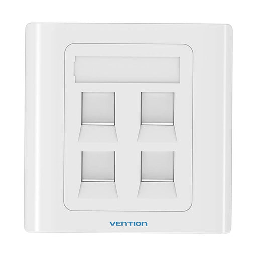 4-портов Keystone стенен ключ Vention IFCW0 Type 86 бял