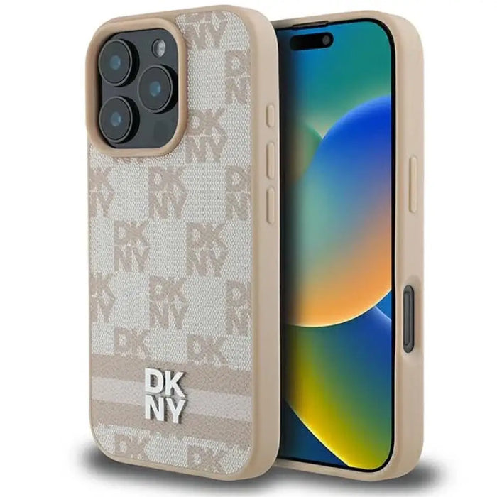 Калъф за iPhone 16 Pro Max DKNY с карирана шарка