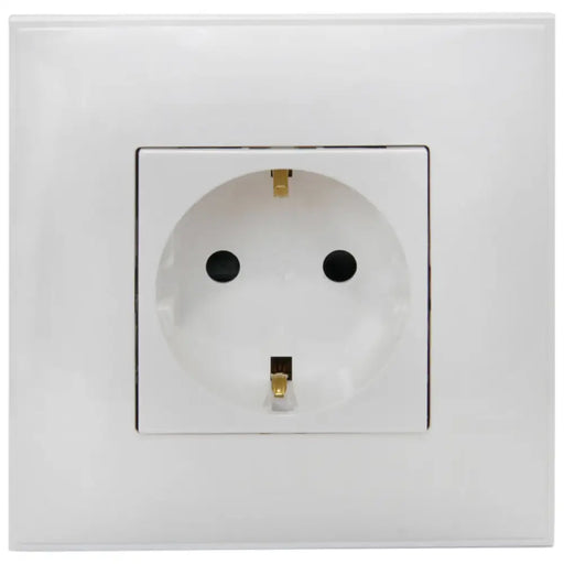 КОНТАКТ ЕДИНИЧЕН С РАМКА БЯЛ BTICINO CLASSIA