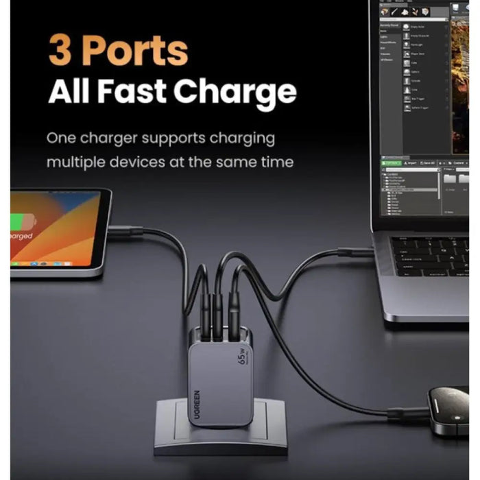 УНИВЕРСАЛНО ЗАРЯДНО УСТРОЙСТВО X755 220V 2xUSB-C 1xUSB A