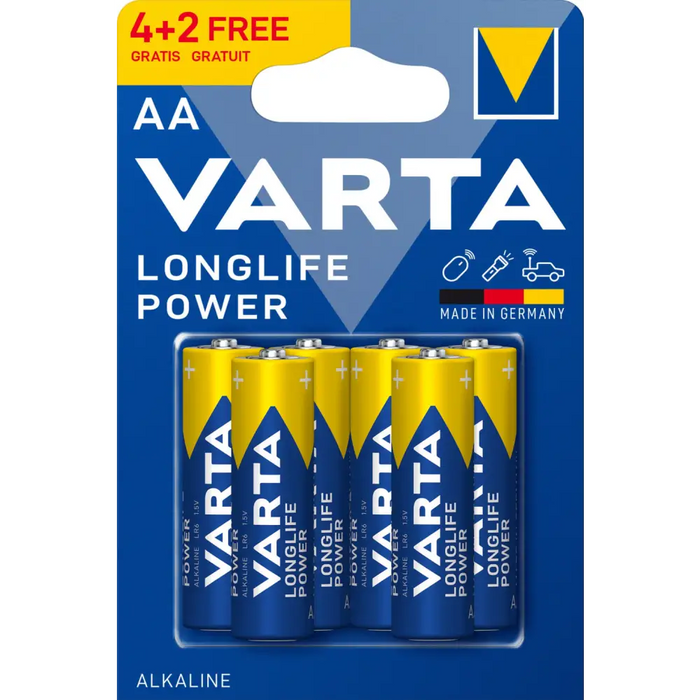 Батерии Varta LONGLIFE POWER AA BLI 6 (4 + 2)