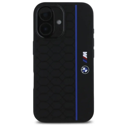 Силиконов калъф BMW Hexagon Blue Line MagSafe за iPhone 16