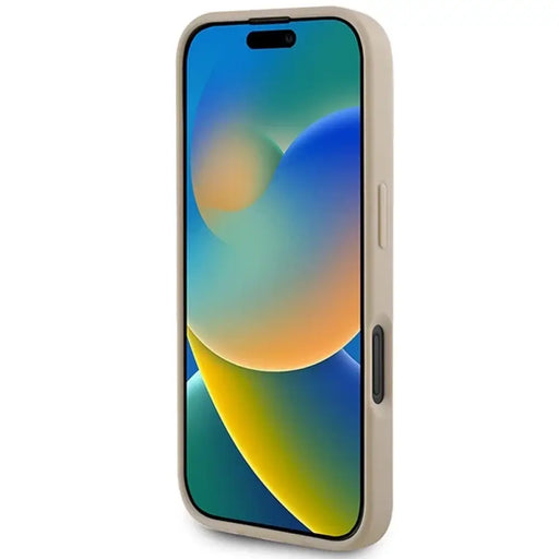 Калъф за iPhone 16 с карирана шарка и щамповани ивици DKNY