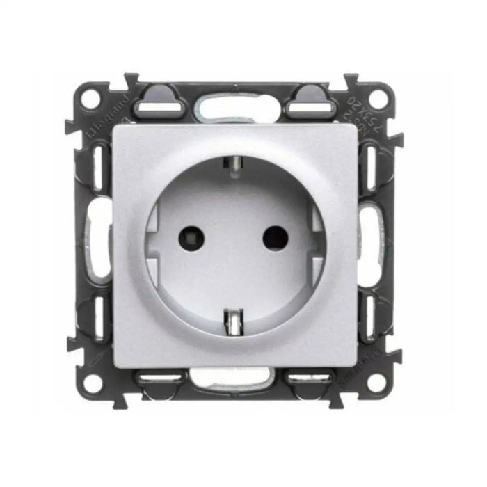 КОНТАКТ ШУКО С ДЕТСКА ЗАЩИТА VALENA LIFE LEGRAND - АЛУМИНИЙ