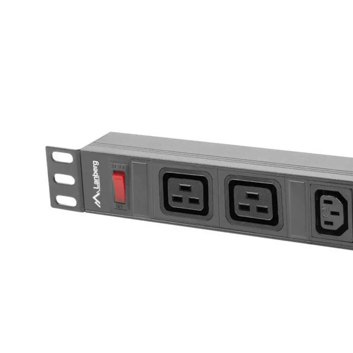 Lanberg разпределителен блок (pdu) 19’’ 1U 16a 2m 2x c19 8x