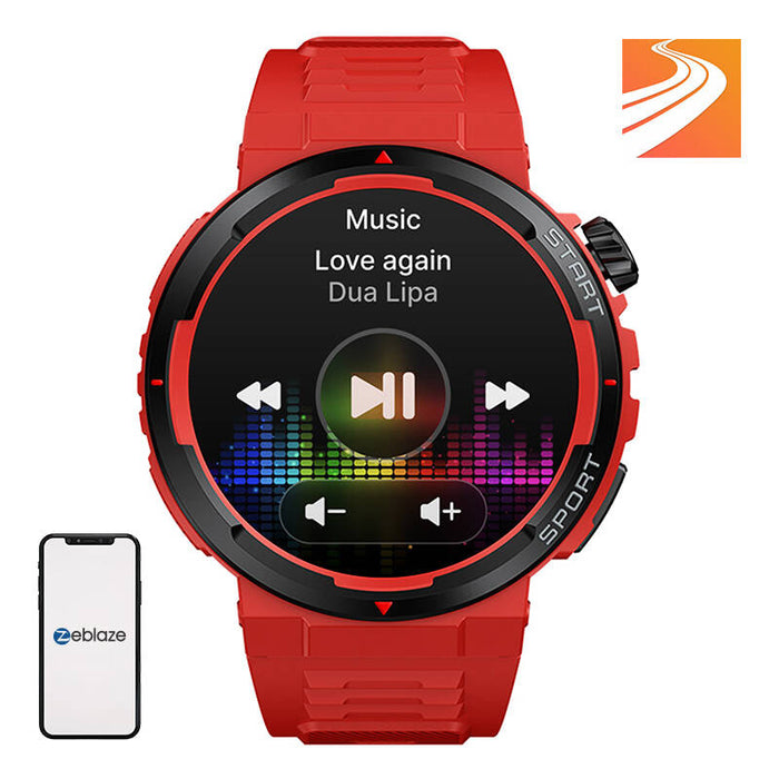 Смарт часовник Zeblaze Ares 3 Plus, Bluetooth 5.2, 280 mAh, червен
