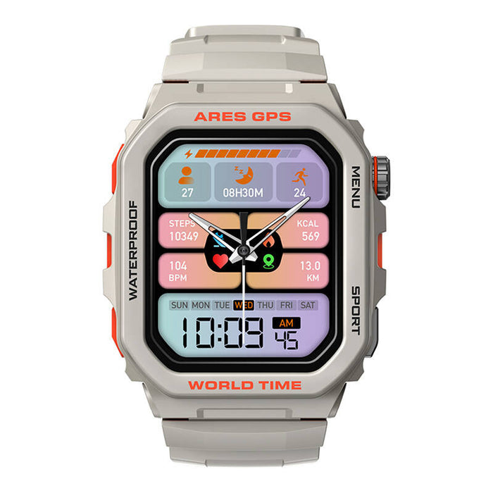 Смарт часовник Zeblaze Ares GPS, Bluetooth 5.3, 380 mAh, бял