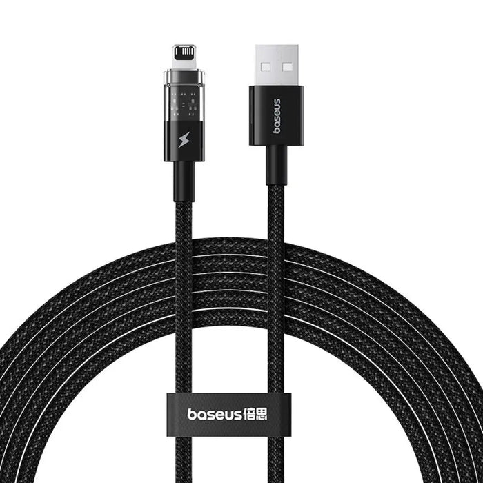 Кабел за бързо зареждане Baseus Gem USB to IP 2.4A 2 м Черен