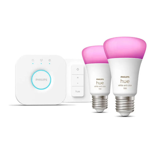 НАЧАЛЕН KОМПЛЕКТ LED КРУШКА E27 9W 2 БРОЯ PHILIPS HUE