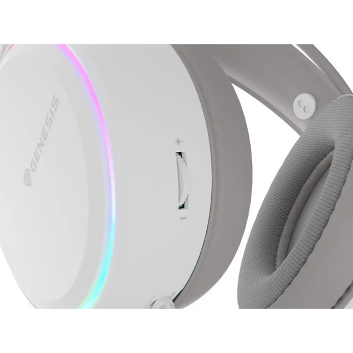 Слушалки Genesis Neon 613 G2 с микрофон RGB осветление Бяло