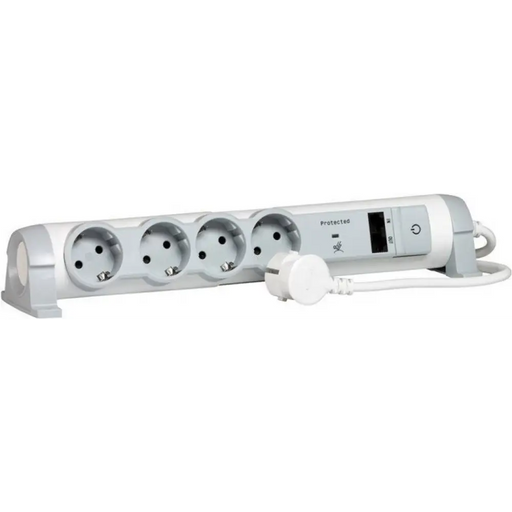 Разклонител Legrand 694664 4х2P + E RJ45x2 с кабел 1.5м