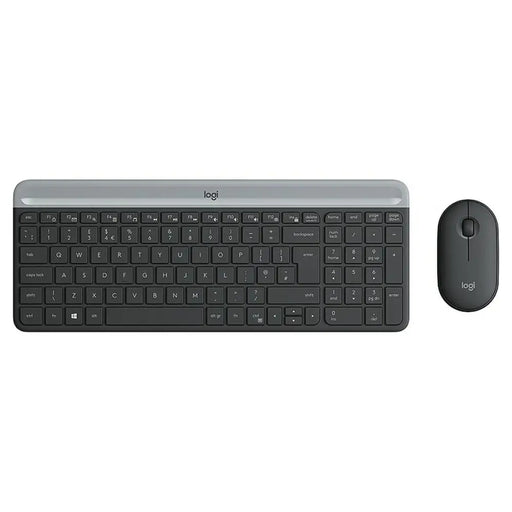 Клавиатура с мишка Logitech 920-009190 Черен Сив френски