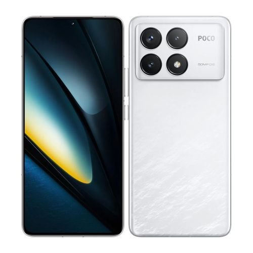 Смартфон Poco F6 Pro, 5G, Dual SIM, 12GB RAM, 256GB, бял, със зарядно