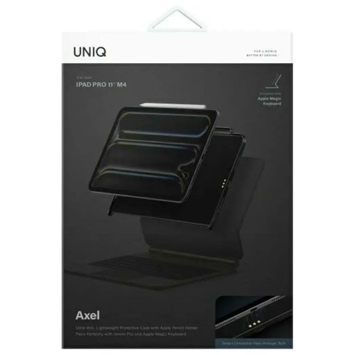 Калъф Uniq Axel iPad Pro 11’’ M4 черен/черен абанос