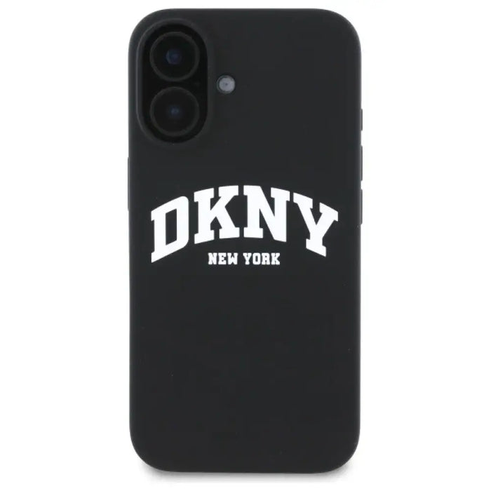 DKNY силиконов бял щампован лого MagSafe калъф за iPhone 16