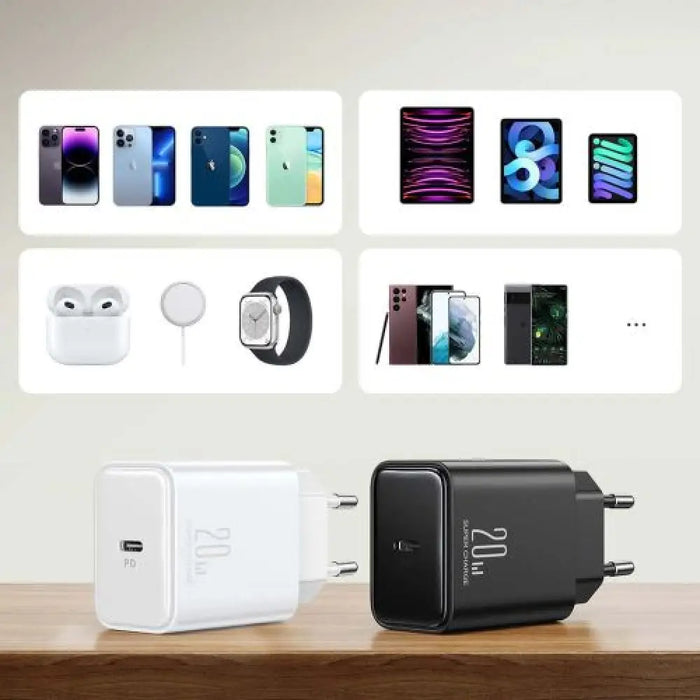 Зарядно с кабел Joyroom (JR-TCF06) USB-C PD 20W USB-C