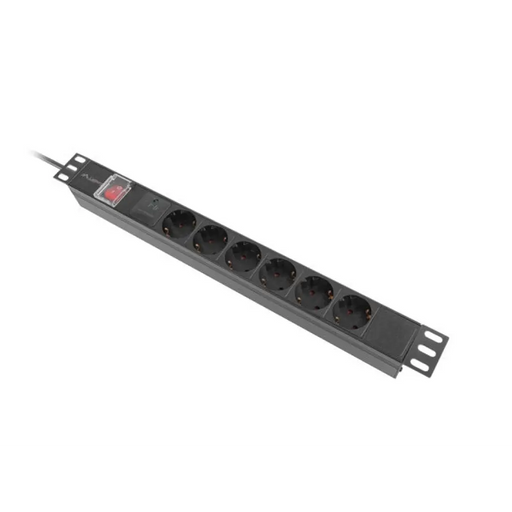 Lanberg разпределителен блок (pdu) 19’’ 1U 16a 2m 6x шуко