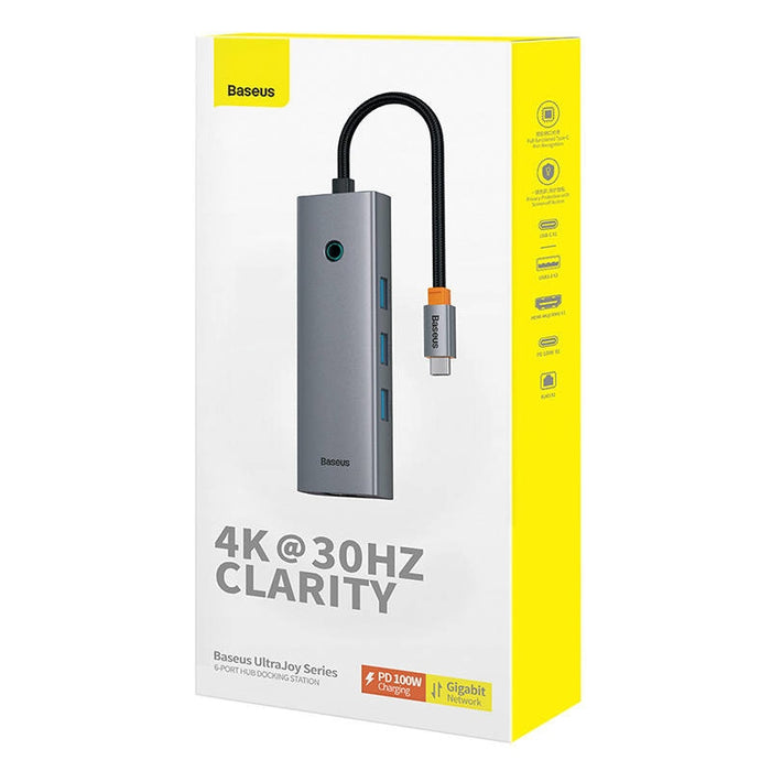 61 хъб Baseus UltraJoy USB-C към HDMI4K@30Hz1 + 3x USB 3.0 +